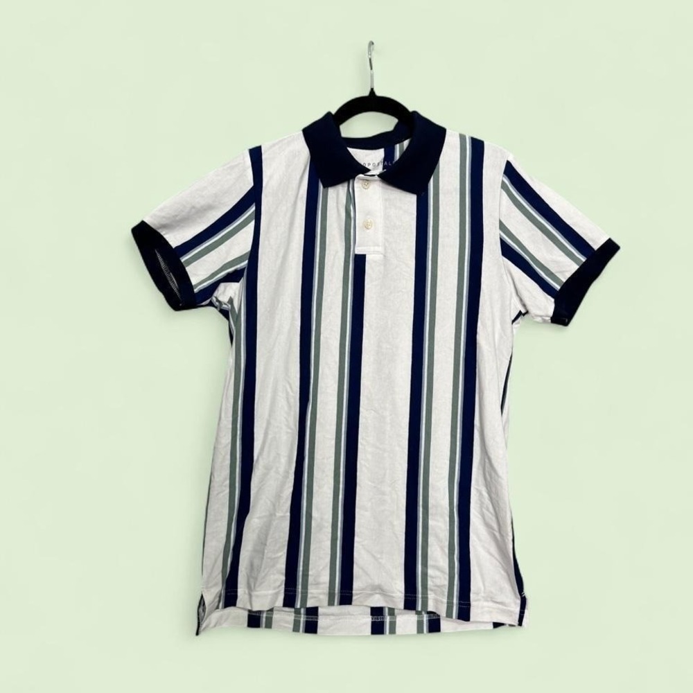 Aéropostale Striped Polo Shirt Mens Sz M Y2K Skater Preppy Streetwear Grunge EUC